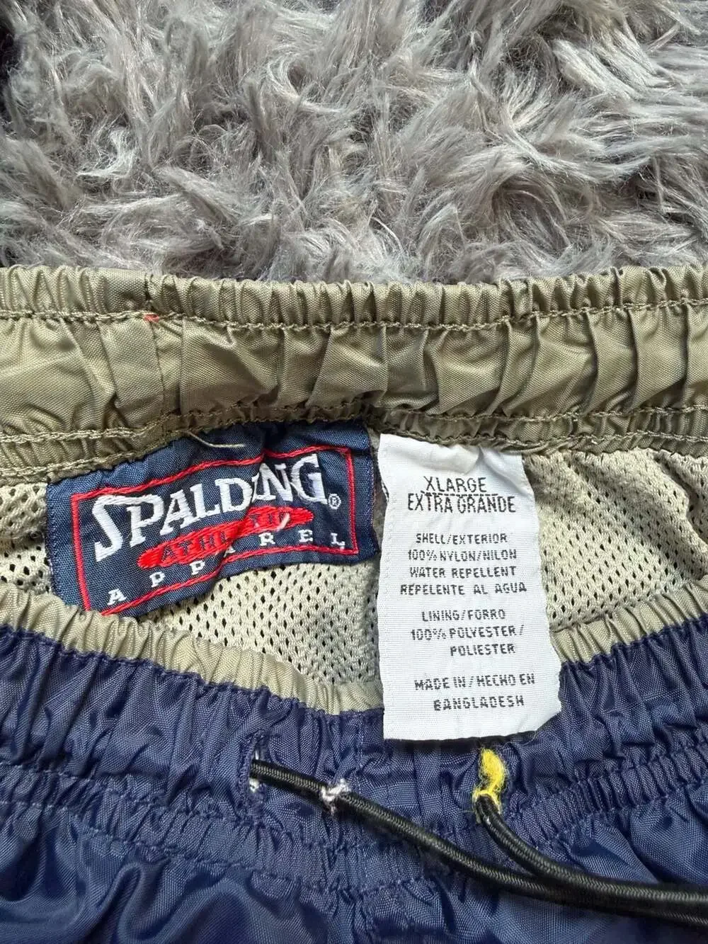 Spalding Athletic Vintage 90s Navy Blue Nylon Windbreaker Track Pants